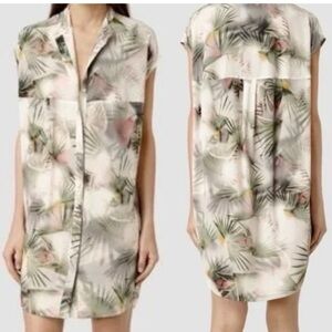 All Saints Silk Tunic-Style Dress